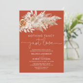 Invitation Terracotta Pampas Herbe Rien De Fancy Just Love (Debout devant)