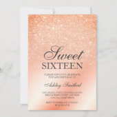 Invitation Terracotta parties scintillant ombre métallique ch (Devant)