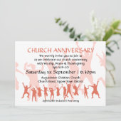 Invitation Terracotta personnalisée moderne ANNIVERSAIRE DE L (Debout devant)