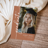 Invitation Terracotta Photo Collage Graduate Graduation Party