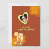 Invitation terracotta photo margs de douche nuptiale & mariag (Dos)