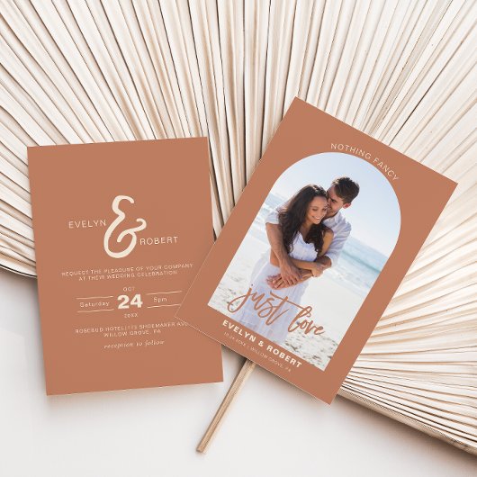 Invitation Terracotta Photo Rien De Fancy Just Love Mariage
