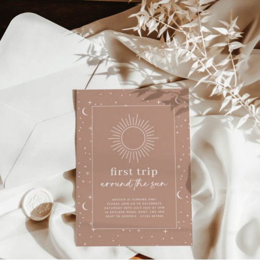 Invitation Terracotta Premier Voyage Autour Du Soleil Invitat