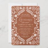 Invitation Terracotta Quinceañera Papel Picado Photo (Devant)