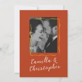 Invitation Terracotta Retro Disco Wedding (Dos)