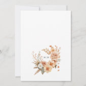 Invitation Terracotta Rose Mariage Floral Enregistrer La Date (Dos)