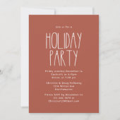 Invitation Terracotta Rouge Boho Polka Dot Noël (Devant)