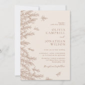 Invitation Terracotta Rust Ivory Boho Fall Foliing Mariage (Devant)