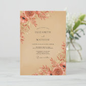 Invitation Terracotta Rustic Autumnal Wedding (Debout devant)