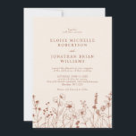 Invitation Terracotta Rustic Floral Automne Fleur sauvage Mar<br><div class="desc">Invitation vos proches dans le style avec cet élégant faire-part de mariage à fleurs en terre cuite avec photo et code QR. Doté de fleurs sauvages dessinés à la main dans des tons chauds d'automne, ce design rustique et romantique donne le ton parfait pour un mariage dans le jardin d'automne....</div>