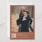 Invitation Terracotta Rustic Floral Automne Fleur sauvage Mar (Dos)