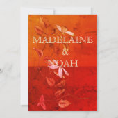 Invitation Terracotta Rustic Orange Rose Mariage Répétition (Dos)