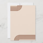 Invitation Terracotta Rustique Boho Arched Mariage moderne (Dos)