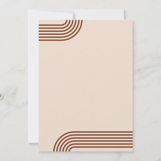 Invitation Terracotta Rustique Boho Arched Mariage moderne (Dos)