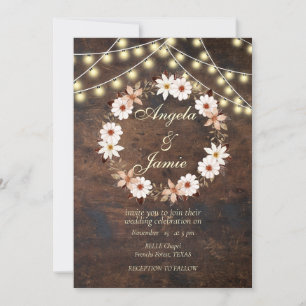 INVITATION TERRACOTTA RUSTIQUE BOHO MARIAGE FLORAL