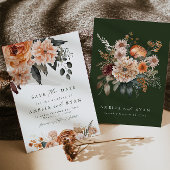 Invitation Terracotta Sage Boho Floral Enregistrer La Date