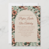 Invitation Terracotta Sage Vert Arc Floral Mariage (Devant)