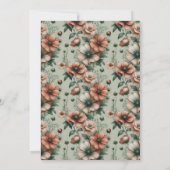 Invitation Terracotta Sage Vert Arc Floral Mariage (Dos)