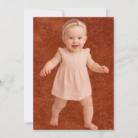 Invitation Terracotta Scoop Glace-Cream Cake Photo Anniversai (Dos)