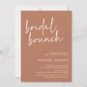 Invitation Terracotta Script minimaliste Brunch nuptial (Devant)