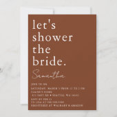 Invitation Terracotta Simple Élégante Fête des mariées modern (Devant)