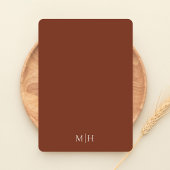 Invitation Terracotta simple Mariage floral élégant