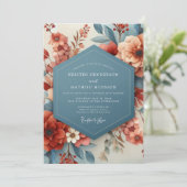 Invitation Terracotta & Slate Painterly Wedding (Debout devant)