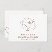 Invitation Terracotta Special merci nom date (Devant / Derrière)