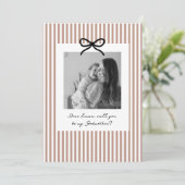 Invitation Terracotta Stripes Godmother Proposal (Debout devant)