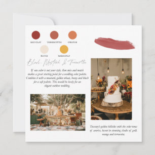 Invitation Terracotta Sunrise   Palette de couleurs Or Rouge 