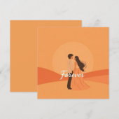 Invitation Terracotta Sunset (Devant / Derrière)