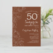 Invitation Terracotta Surprise 50e anniversaire (Debout devant)
