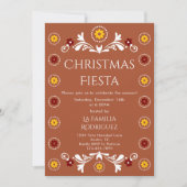 Invitation Terracotta Talavera Mexican Fiesta Christmas Party (Devant)