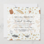 Invitation Terracotta Terrazzo Mariage virtuel Terrazzo (Devant)