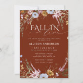 Invitation Terracotta Tombe Dans L'Amour Nuptiale Douche Invi (Devant)