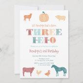 Invitation Terracotta Trois ferme IEIO 3e fête d'anniversaire (Devant)