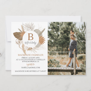 Invitation Terracotta Tropical Boho B est pour bébé Photo