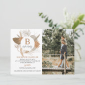 Invitation Terracotta Tropical Boho B est pour bébé Photo (Debout devant)