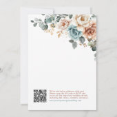 Invitation Terracotta Turquoise Neutre Aquarelle mariage flor (Dos)