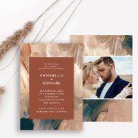 Terracotta turquoise peint moderne design mariage
