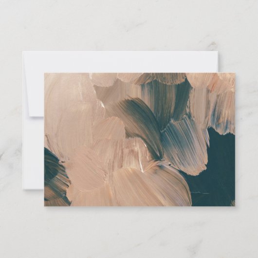 Invitation Terracotta turquoise peint moderne mariage R.S.V.P (Dos)