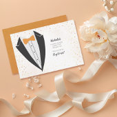 Invitation Terracotta Tuxedo Ring Bearer Confetti Proposition