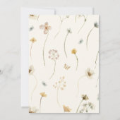 Invitation Terracotta Un Petit Baby shower Fleur sauvage (Dos)