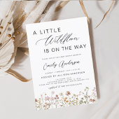 Invitation Terracotta Un Petit Baby shower Fleur sauvage