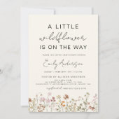 Invitation Terracotta Un Petit Baby shower Fleur sauvage (Devant)