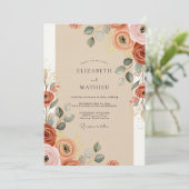 Invitation Terracotta Warm Bohemian Wedding (Debout devant)
