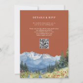 Invitation Terracotta Watercolor Mountain QR Code Wedding (Dos)