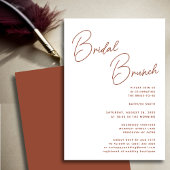 Invitation Terracotta Whimsical Script Chic Bridal Brunch