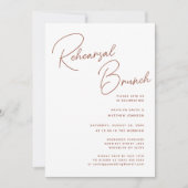 Invitation Terracotta Whimsical Script Chic Rehearsal Brunch (Devant)