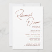 Invitation Terracotta Whimsical Script Dîner De Répétition Ch (Devant)